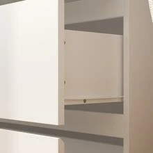 White Dresser Chest with 3 Drawers, Wooden Dresser Tower with Wide Storage Space, Dresser Closet for Nursery Living Room Bedroom Hallway