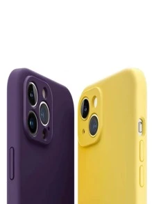 capa para iphone 14pro silicone valudo  (Câmera Fechada) - Roxo - Visão 2