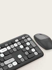 Mofii 666 Wireless Keyboard And Mouse Set, Ultra-Thin Round Cute Design, Suitable For Home And Office Wireless Typing, Compatible With Notebook External Devices.  , IPad Not Supported. - Grey - View 4