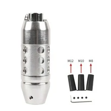 1pc Red Automatic Shift Knob Shifter Lever Head With Button, 11cm Universal Gear Stick Shift Knob Head - Red - View 7