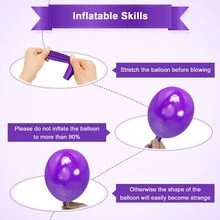 114 Piezas De Globos Tipo Macaron En Morado Y Blanco, Kit De Arco De Guirnalda De Flores De Globos En Morado Y Blanco, Globos En Lila Claro Y Blanco Para Decoración De Cumpleaños, Bodas Y Fiestas - Multicolor - Ver 7