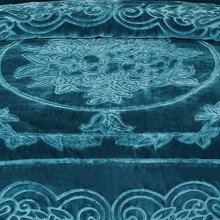 JML Heavy Floral Embossed Mink Blanket Thick Raschel Warm Bed Blankets Super Soft 85"X 95" 9lbs King Sizes For Autumn Winter All Season And For Men, Women Pefect Gift For Easter Day Mother's Day Gift - 水鴨藍 - 查看 3
