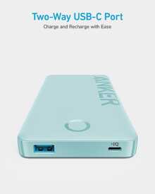 Anker USB-C Power Bank, 10,000mAh Portable Charger (PowerCore PIQ), High-Capacity Battery Pack for iPhone 15/14 /Samsung/Pixel/LG (Cable and Charger Not Included) - 綠色 - 查看 3
