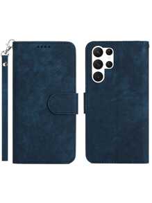 1 szt. Niebieski Modny styl biznesowy Z klapką Odporny na wstrząsy otwór na kartę Wielofunkcyjny futerał na telefon Kompatybilny z telefonami Samsung i Apple Kompatybilny z iPhone15/15Plus/15Pro/15Promax - Niebieski - Zobacz 6