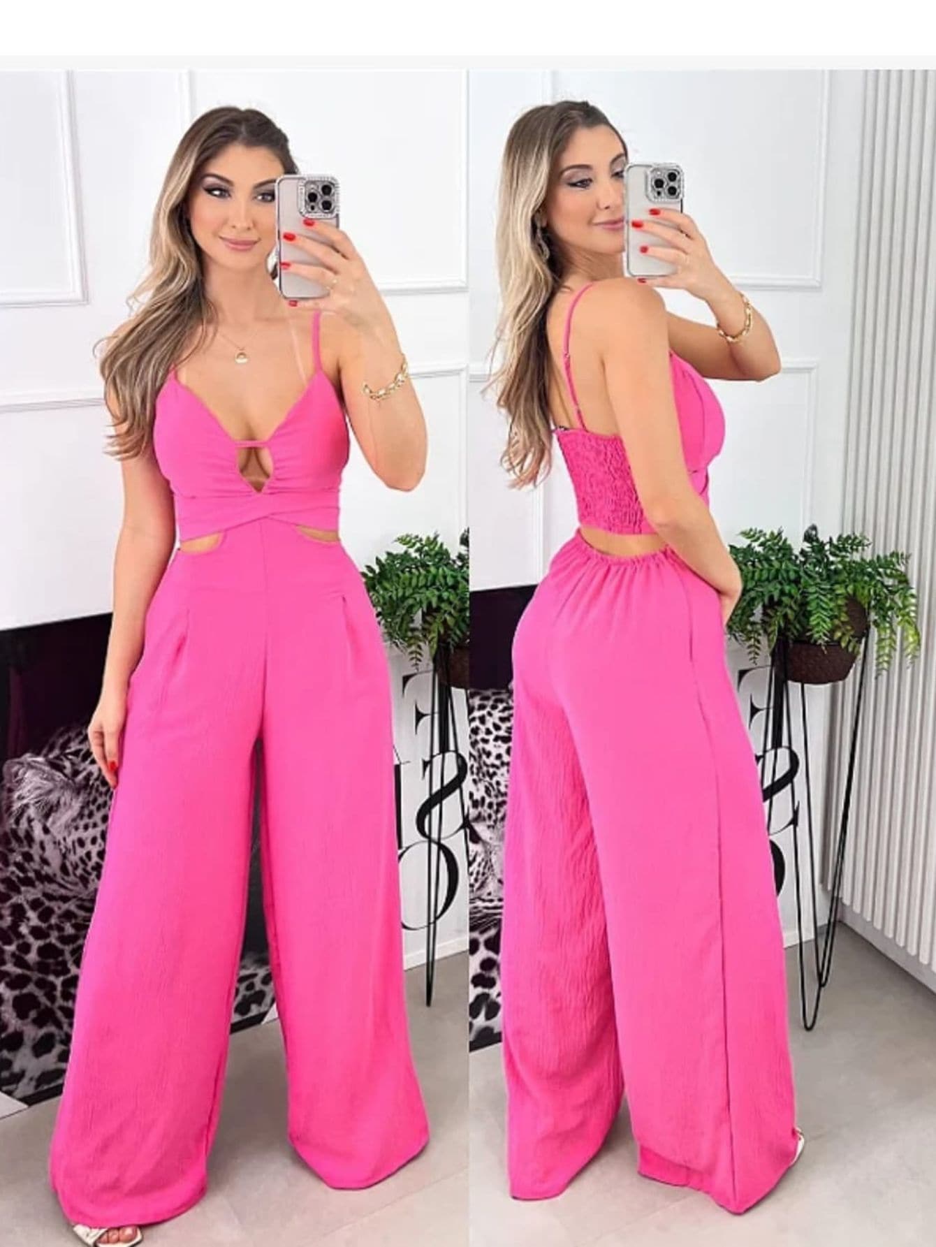 Women Jumpsuits - 淺粉色 - 查看 1