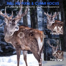 BOOVV 夜視雙筒望遠鏡1280p 984英尺7速數字紅外線夜視雙筒望遠鏡,可在完全黑暗中使用,3"大屏幕帶32g Tf卡拍攝全高清照片和視頻,適用於戶外夜間觀察和狩獵,1入組 - 黑色 - 查看 7