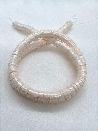 1股6mm時髦熒光燈軟黏土圓珠理想適用於製作首飾類DIY配件,熒光燈乳白色白色