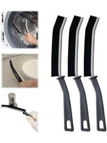 1入組/3入組間隙清潔刷工具，浴室縫隙刷，墊縫潔淨刷，硬毛刷 - 黑色 - 查看 1