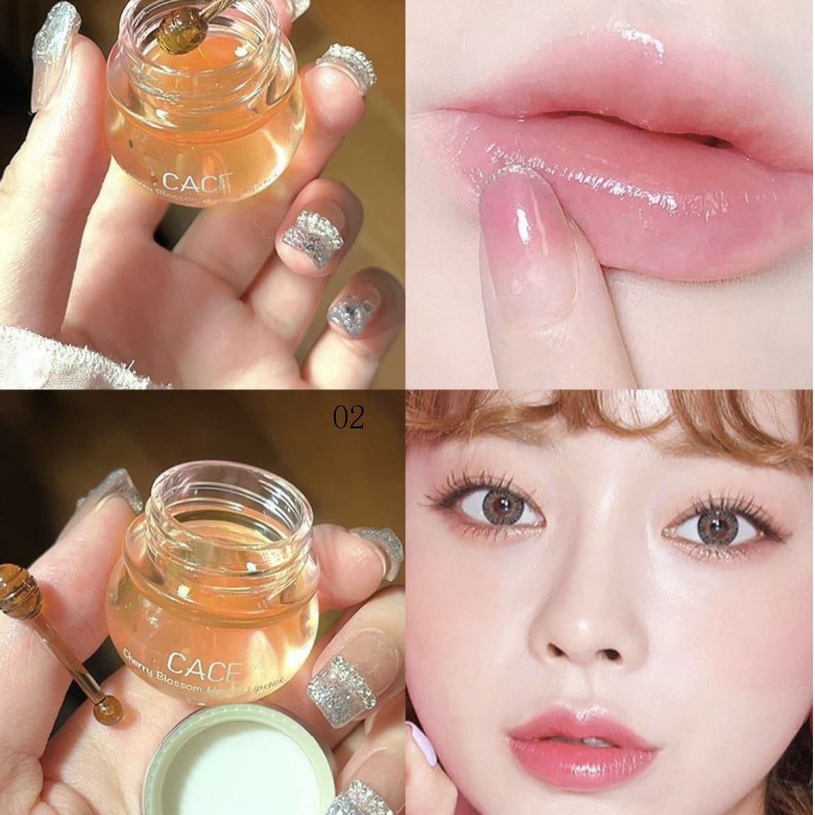 ErshiQi 蜂蜜櫻花護唇膏保濕滋養適用於全部,學生派對,衰退唇部-02 - 02 - 查看 1