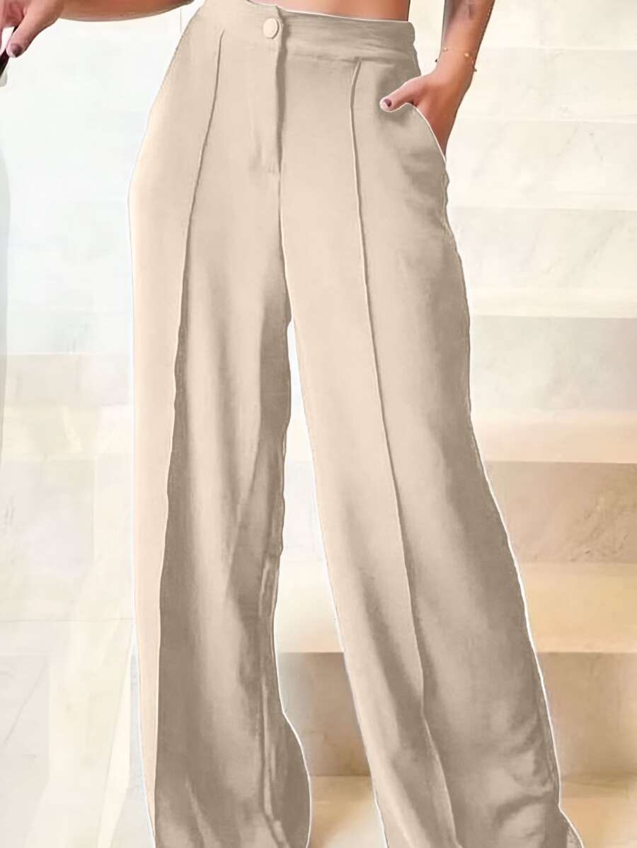 Women Pants - Màu Khaki - Xem 1