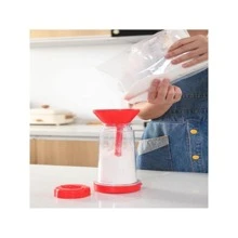 方便的半自動攪拌器手持旋轉篩杯家用廚房烘焙器具用於混合和篩選烘焙麵粉篩旋轉麵粉篩塑料攪拌機廚房用品烘焙方便攪拌和篩選