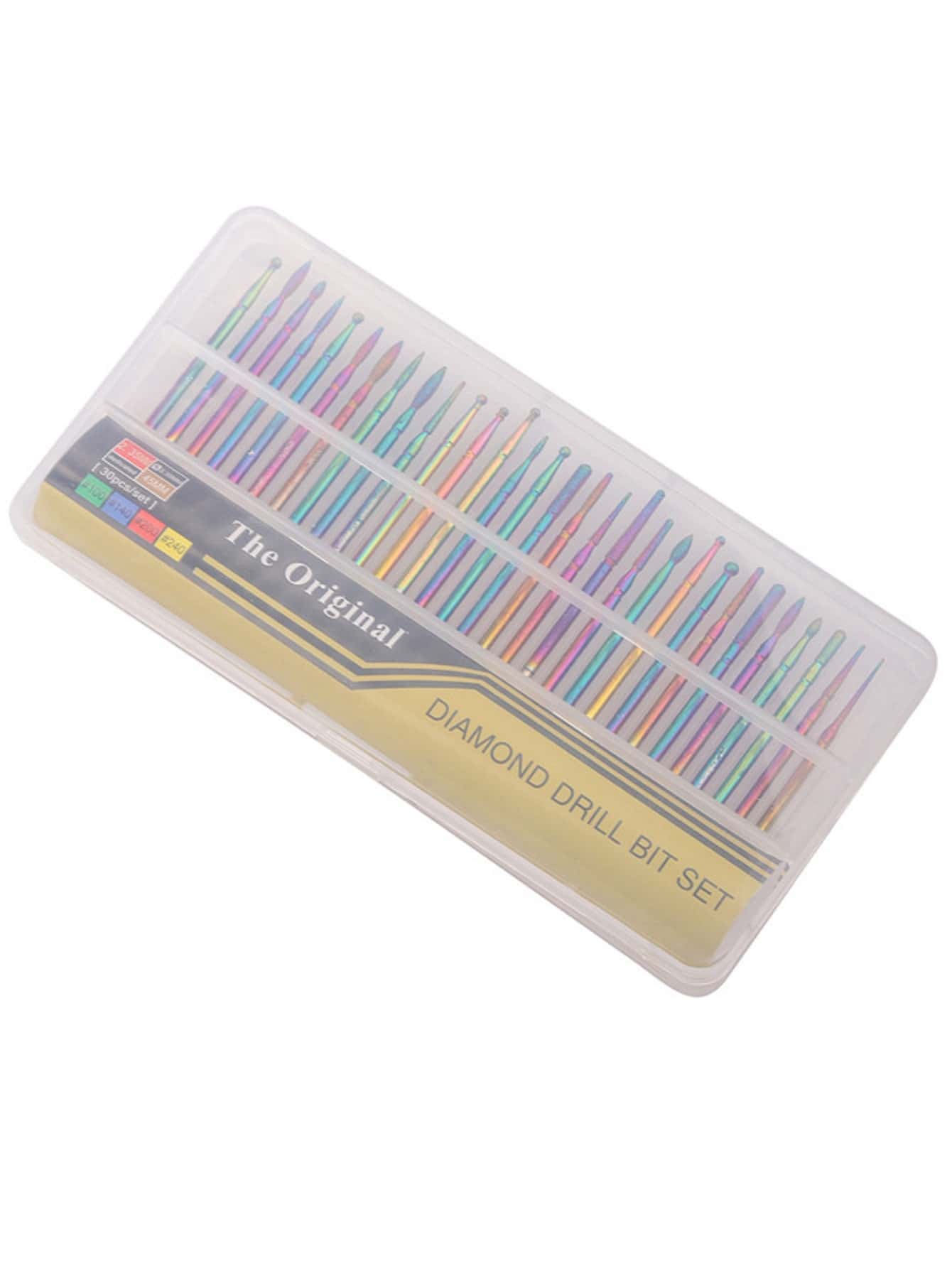 Set Of Tips For Nail Drill/Polisher 30 Russian Diamond Tips - 彩色 - 查看 1