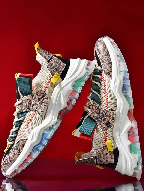 Men's Sports Shoes Running Shoes Basketball Shoes, Suitable For Spring And Autumn, Outdoors, Casual Wear, Plus Size Comfortable