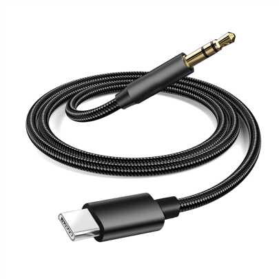 Cable USB-C a aux de 3.5 pies, cable de audio con conector de 3.5 mm macho de tipo C para auriculares, compatible con la mayoría de los teléfonos con USB-C: Pixel 4 3 2 XL, Galaxy, iPad Air de 5ta generación de 10.9 pulgadas, iMac Air