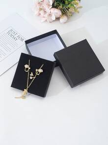 1個黑色珠寶盒,適用於戒指、耳環、手鍊和項鍊 - B - 查看 1