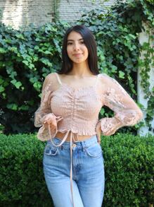 Top Fruncido Manga Larga COLORES AL AZAR - Multicolor - Ver 2