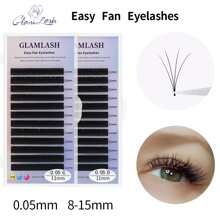 Glamlash 12 Băng 0.07MM Dễ Cái quạt Nối mi Nhanh Cái quạt Tự động Quạt Dung tích Sai Lông mi Mềm mại Trang điểm Lông mi - màu đen - Xem 1