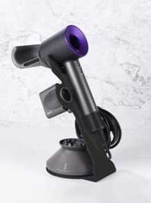 1pc Black Metal Hair Dryer Holder, Standing Type Anti Moisture Simple Hair Dryer Rack For Home And Hair Salon Use, Suitable For Desk And Table Top - Black - View 3