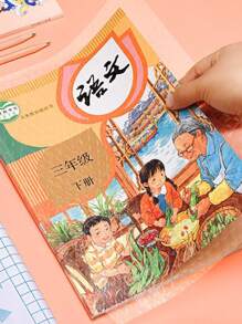 5pcs Clear Self-adhesive Book Cover - Clear - View 5