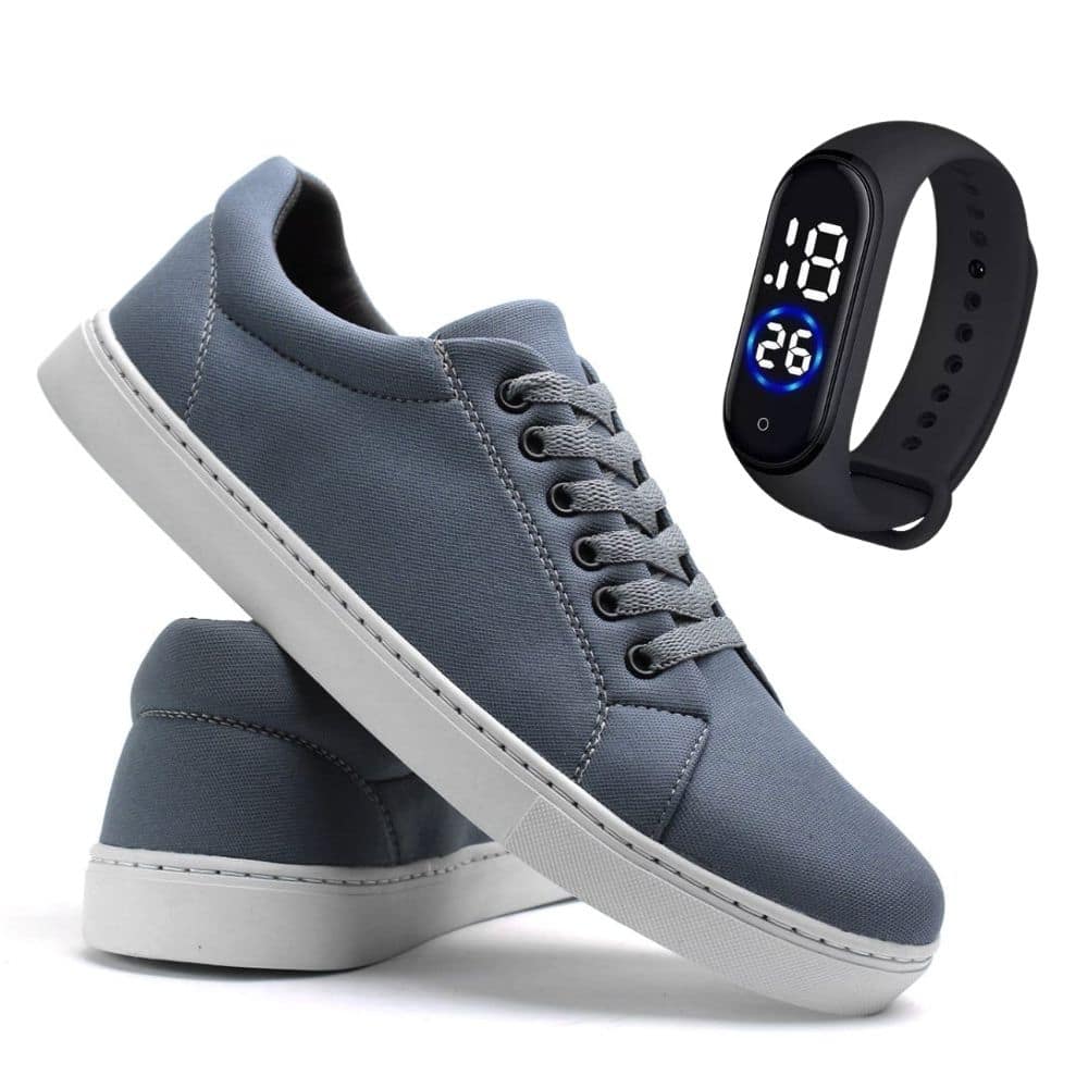 Men Sneakers - 灰色 - 查看 1