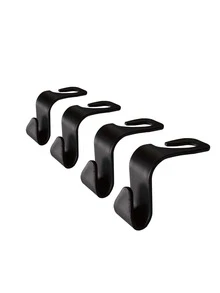 4汽車座椅頭靠掛鉤衣架,收納適用於包 - 黑色 - 查看 8