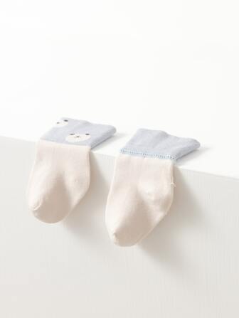 5par Vår/sommar Nyhet Bebis Strumpor Tecknad Film Tryckt Unisex Spädbarn Strumpor