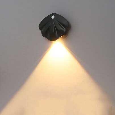 1入組LED運動感應夜燈帶USB可充電電池,三色牆水洗燈條帶磁扣適用於燈光在臥室,門廳,門廊