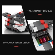 Static Version Motorcycle Series Racing Car Model With 419pcs - Black and White - View 8