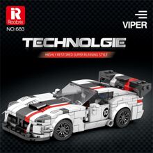 Static Version Motorcycle Series Racing Car Model With 419pcs - Black and White - View 4
