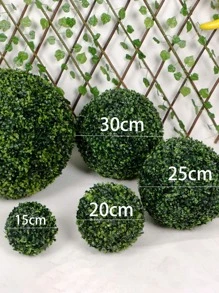 1入組人造植物球綠色塑膠懸掛植物草裝飾用品裝飾 - 綠色 - 查看 3