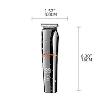 理髮機理髮器男士多功能修剪器鼻毛修剪器鬍鬚理髮器專業電動剃須刀 - 銀色 - 查看 8