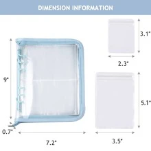 首飾收納盒,抵抗的,適用於耳環,項鍊,配件,可密封收納(帶50小透明可密封包)