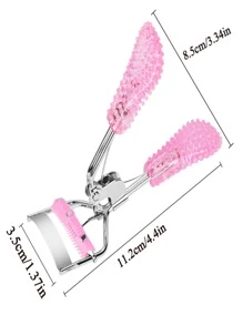 3 Enchinador Pestañas Rizador de Pestañas con Cepillo Separador Grumos color al azar - Rosa - Ver 3