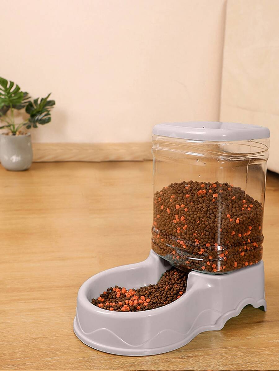 1 Miếng 3.8L Thú cưng Đồng hồ tự động Feeder Đối với Trong nhà Mèo Và Chó - Xám - Xem 1