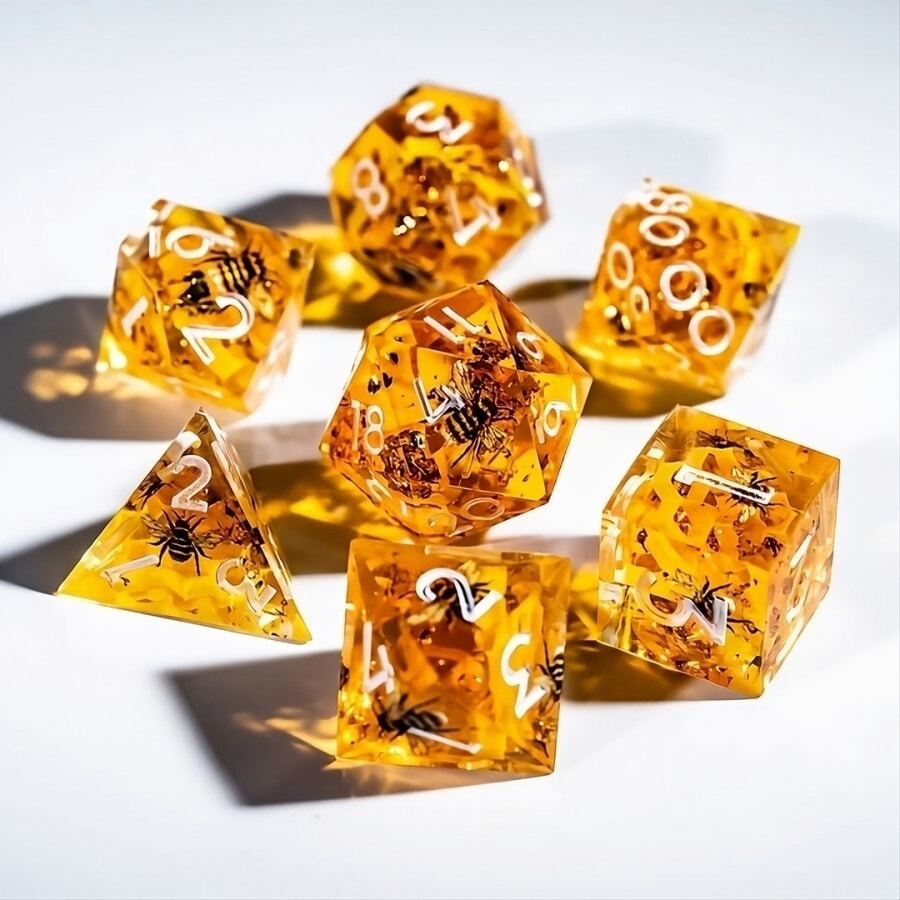 樹脂骰子套裝 - 高韌性多面體骰子模具套裝,配有矽膠骰子模具,易於脫模且表面平滑 - 白色 - 查看 1