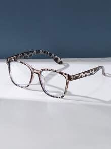 1pc Unisex Plastic Square Computer/Reading/Gaming/TV/Phone Glasses, Fashionable Design To Reduce Eye Fatigue - Multicolor - View 3