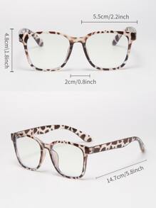 1pc Unisex Plastic Square Computer/Reading/Gaming/TV/Phone Glasses, Fashionable Design To Reduce Eye Fatigue - Multicolor - View 5