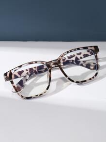 1pc Unisex Plastic Square Computer/Reading/Gaming/TV/Phone Glasses, Fashionable Design To Reduce Eye Fatigue - Multicolor - View 2