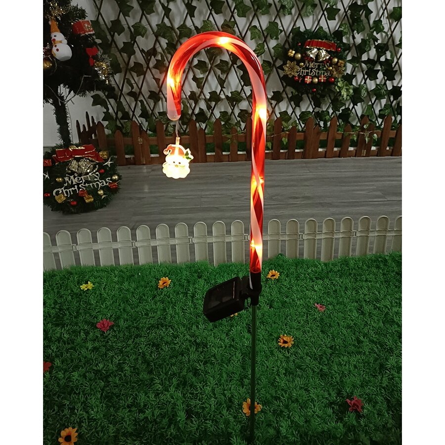 1pc LED Solar Santa Claus Light, Large Sunlight Panel, Christmas Tree - Red Santa Claus - View 1