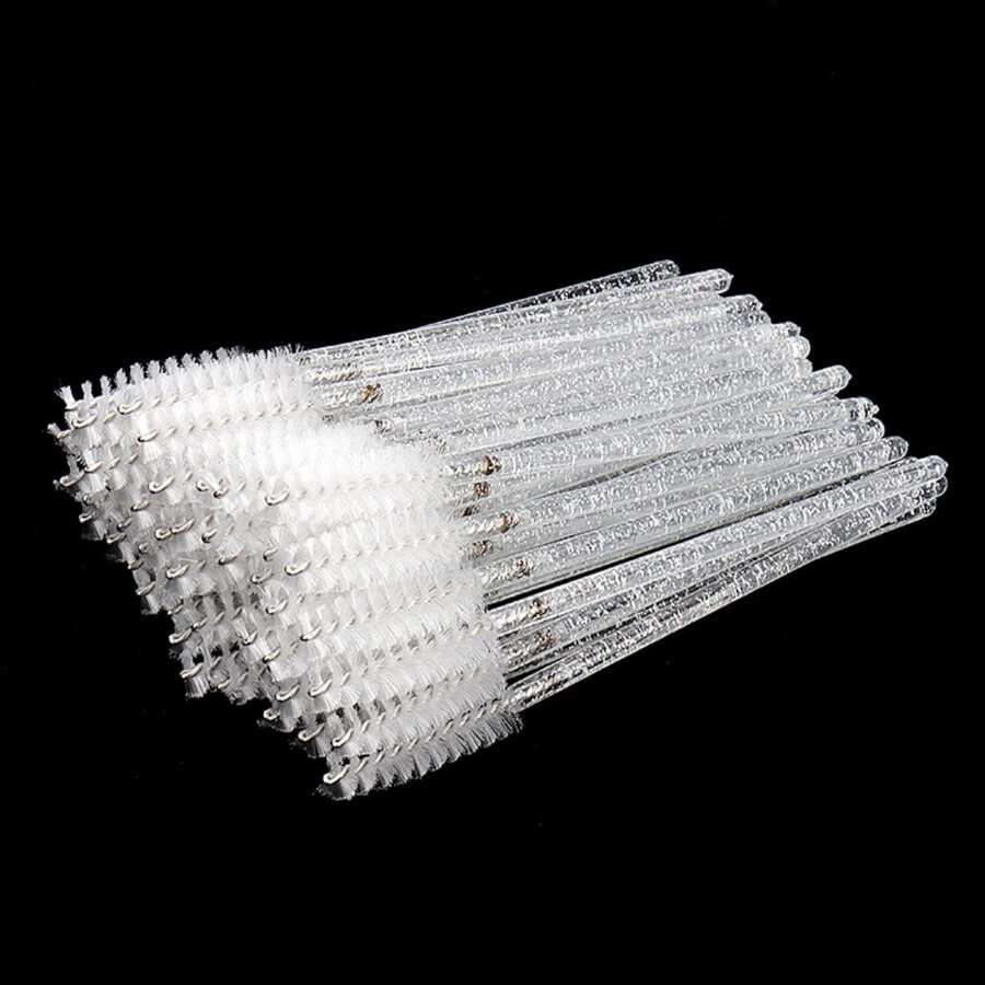 20pcs/pack Disposable Crystal Eyelash Brush, Eyelash Comb, Eyelash