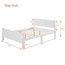 MERAX Queen Size Wood Platform Bed With Headboard And Wooden Slat Support