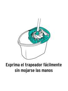 Cubeta plástica con exprimidor capacidad de 8L - Blanco - Ver 3