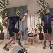 2023年raudax男士自行車短袖單車上衣,自行車上衣裝套件mtb騎行服,三項全能自行車衣,男士運動服 - 寶藍色 - 查看 3