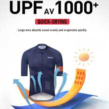 2023年raudax男士自行車短袖單車上衣,自行車上衣裝套件mtb騎行服,三項全能自行車衣,男士運動服 - 寶藍色 - 查看 7