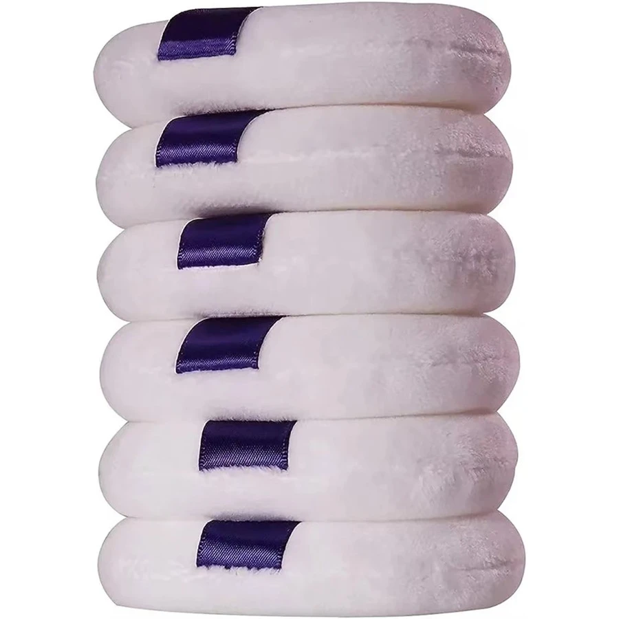 6pcs/Set Large Powder Puff For Applying Face Powder (7.5cm),Makeup,Cheap,Room Decor,Vanity,Travel,Bedroom,Makeup Accessories,Puff,Makeup Blender,Powder Puff,Makeup Sponge,Cheap,Stocking Stuffers,Makeup,Makeup Tools,Cheap Stuff,Gifts,Gifts For Women,Christmas Gifts - White - View 1
