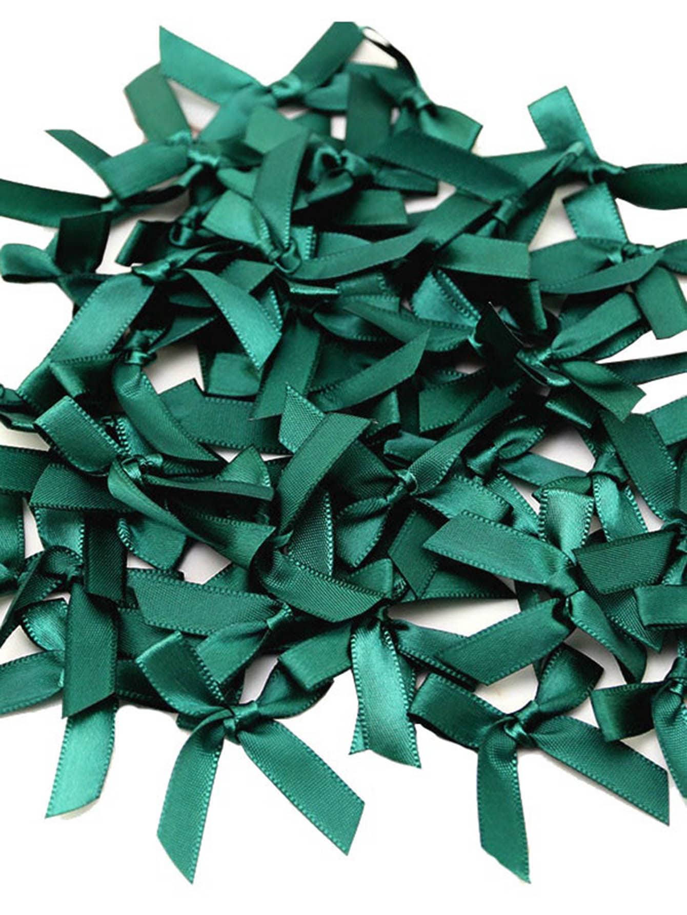 50pcs/Pack 4cm Satin Ribbon Bows, Multi-Color Options, Suitable For Gift Wrapping And Making Hair Clips/Accessories