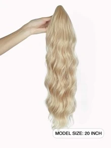 Extension De Cheveux Synthétiques Bouclés Longs Blond Fraise