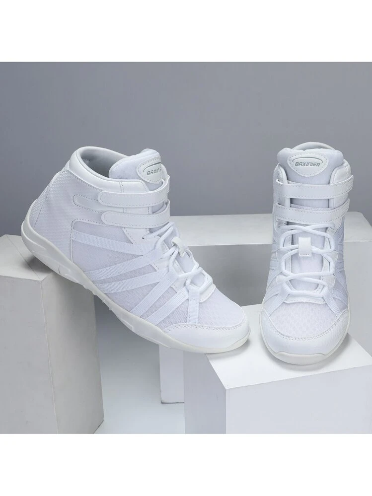 SECHRITE Cheerleading Cheer schoenen dames meisjes dansen gymschoenen dans sneaker wit jazz dansschoenen yoga training aerobic veterschoenen, Wit M, 41 EU