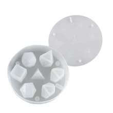 樹脂骰子套裝 - 高韌性多面體骰子模具套裝,配有矽膠骰子模具,易於脫模且表面平滑 - 白色 - 查看 7