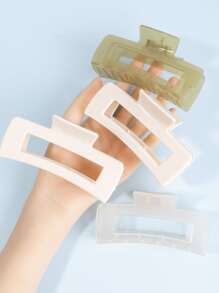 4pcs/set Ladies' Large Sized Multicolor Hair Claw, Large Claw Clip, Curved Disc And Multi-tooth Hairpins Hair Accessories - Multicolor - View 4